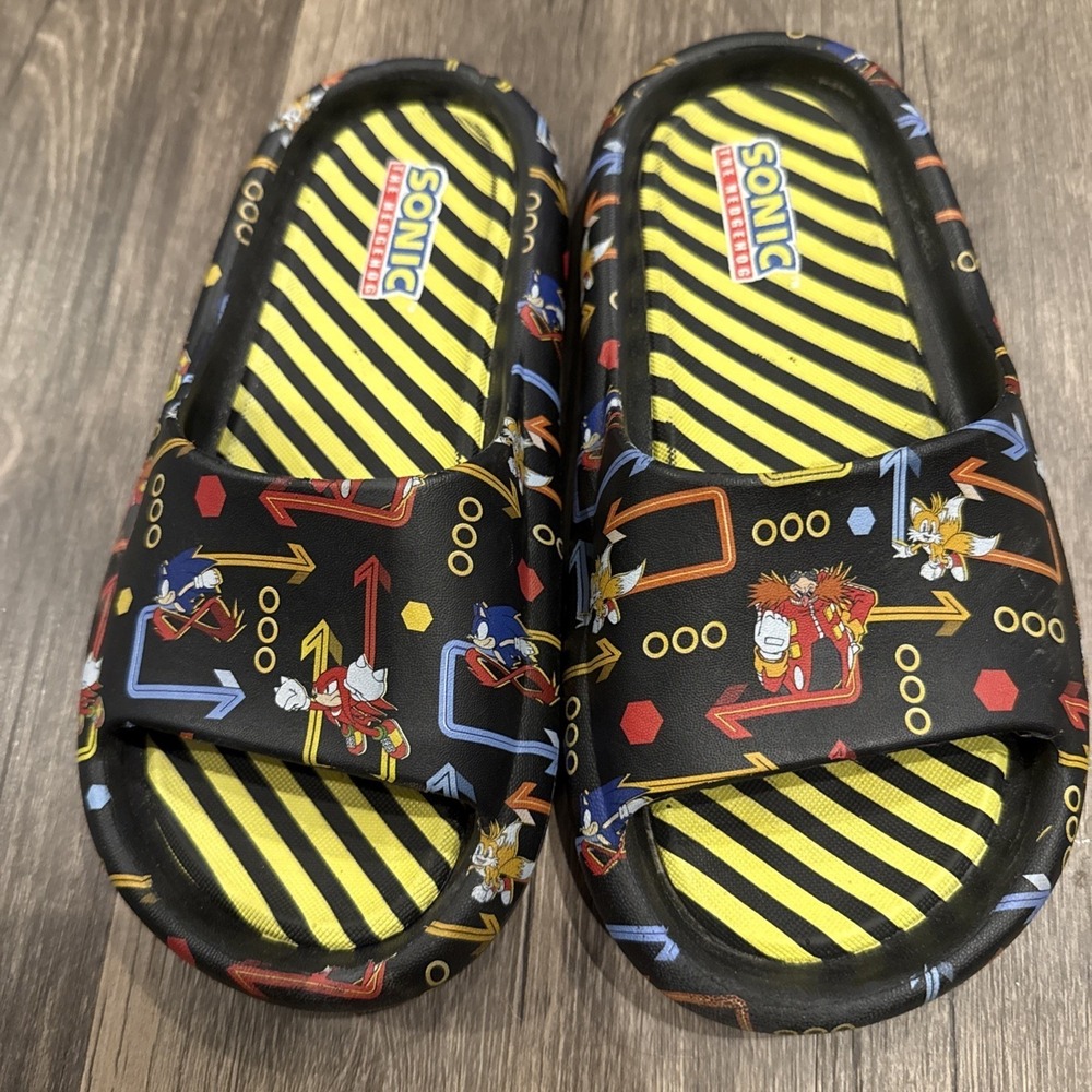 Sonic The Hedgehog GroundUp Slides/Sandals Open Toe Size 2 Worn Once
